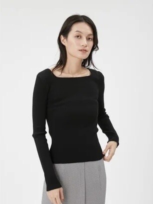 FRAY I.D - 【新品タグ付き】 FRAY.ID デコルテリブニットプル e4533a0d.jpeg