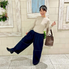 H&by POOL おすすめコットンリブニット