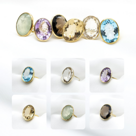 夏を彩る大粒カラーストーンリング💎