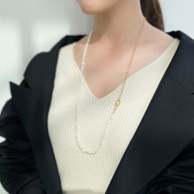 PEARL＆CHAIN NECKLACE 