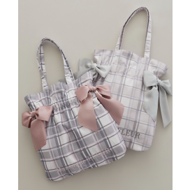 comingsoon☁　10/24発売チェックダブルリボントートバッグ🎀