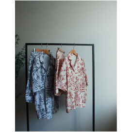  【新作！COTTON GAUZE JOUY FLOWER PAJAMAS】/SLEEPY SLEEPY