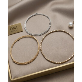 新入荷！K18・プラチナ　形状記憶バングル