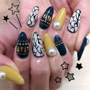 秋の差し色ネイル＊