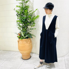 H＆by POOL クラシカルなジャンパードレスコーデ