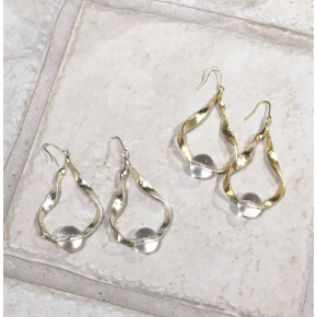 クリアボールのピアス♡
