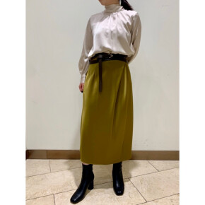 新作！ドレープが美しいボウタイブラウス