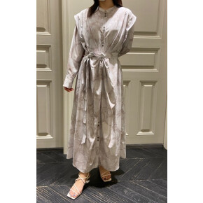 新作！フロントタックロングシャツワンピース