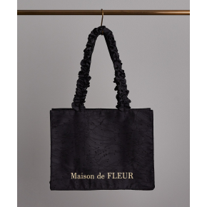 【再入荷】レースサテンスクエアトートⳮ