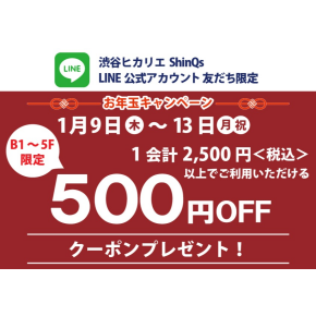 【500円OFF】お年玉キャンペーン✨