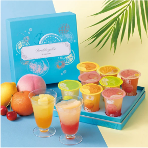 ひんやり二層の🍋ドゥーブル ジュレ🍒