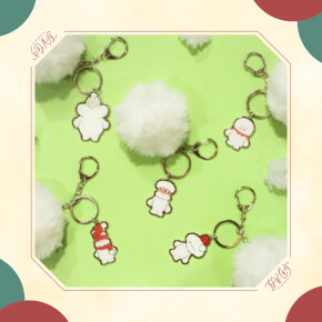 もふもふファー付きチャーム